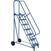Roll-A-Fold Ladder, 7 Steps, Perforated, 70" High VD455 | Johnston Equipment
