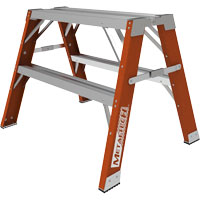 Buildman™ Step-up Workbench, 2' H x 33.5" W x 25.75" D, 300 lbs. Capacity, Fibreglass VD699 | Johnston Equipment