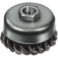 Knot Wire Cup Brush, 3" Dia. x 5/8"-11 Arbor VF915 | Johnston Equipment