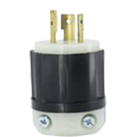 2-Pole 3-Wire Grounding Locking Plug, Nylon, 20 A, 347 V, L24-20P XA881 | Johnston Equipment