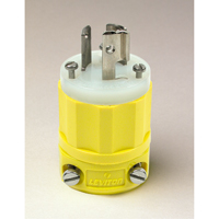 2-Pole 3-Wire Grounding Locking Plug, Nylon, 15 Amps, 250 V, L6-15P XA954 | Johnston Equipment