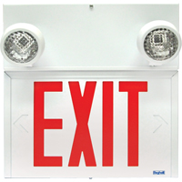 Stella Combination Signs - Exit, LED, Hardwired, 12-1/8" L x 12-1/2" W, English XB929 | Johnston Equipment