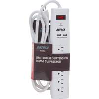USB Charging Surge Protector, 6 Outlets, 1200 J, 1875 W, 6' Cord XH064 | Johnston Equipment