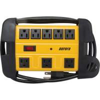 Workshop Surge Protector Power Strip, 8 Outlets, 1350 J, 1875 W, 6' Cord XH162 | Johnston Equipment