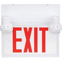 Exit Sign with Security Lights, LED, Battery Operated/Hardwired, 12-1/10" L x 11" W, English XI789 | Johnston Equipment