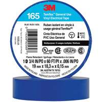 Temflex™ General Use Vinyl Electrical Tape 165, 19 mm (3/4") x 18 M (60'), Blue, 6 mils XI862 | Johnston Equipment