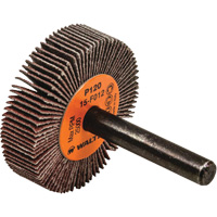 Coolcut™ Flap Wheel, Aluminum Oxide, 120 Grit, 1-1/2" x 3/8" x 1/4" YC402 | Johnston Equipment